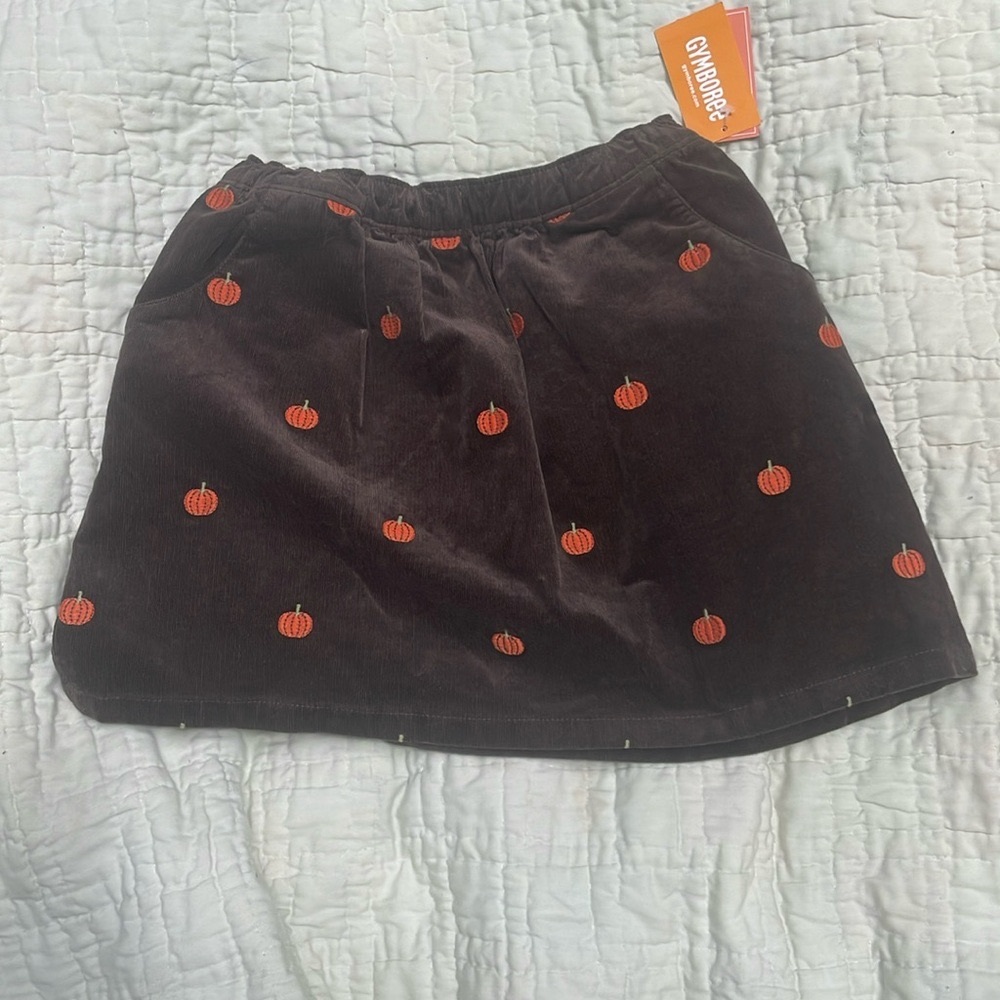 NWT - Gymboree- Girl’s Corduroy Pumpkin Skirt with Pockets- Size 7